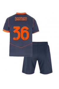 Inter Milan Matteo Darmian #36 Jalkapallovaatteet Lasten Kolmas peliasu 2025-26 Lyhythihainen (+ Lyhyet housut)